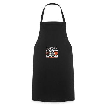 I Turn Coffee Into Compost For Gardeners Compost - Cooking Apron - black - Front - AI Model Male 185 dark (185cm)