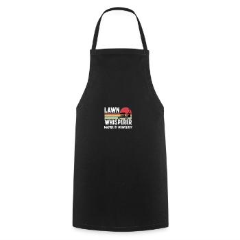 Lawn Whisperer Master Of Mowology Gardening - Cooking Apron - black - Front - AI Model Male 185 dark (185cm)