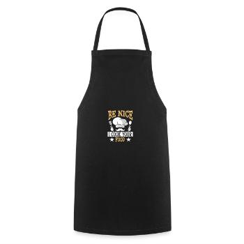 Be Nice I Cook Your Food Lustige Kulinarisches - Kochschürze - Schwarz - Vorne - AI Model Male 185 dark (185cm)