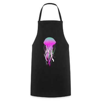 Jellyfish Diving Sea Fish Underwater Gift - Cooking Apron - black - Front - AI Model Male 185 dark (185cm)