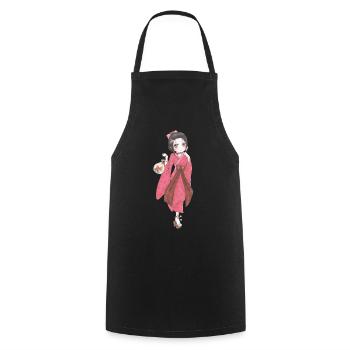 Manga - Cooking Apron - black - Front - AI Model Male 185 dark (185cm)