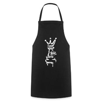 Schach Graffiti König Think Symbol Schachspieler - Kochschürze - Schwarz - Vorne - AI Model Male 185 dark (185cm)