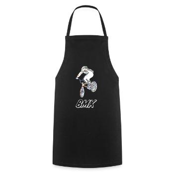 bmx race racing vtt motocross - Tablier de cuisine - noir - Devant - AI Model Male 185 dark (185cm)