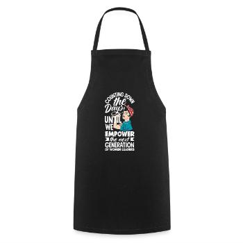 We empower the next generation of women leaders - Cooking Apron - black - Front - AI Model Male 185 dark (185cm)