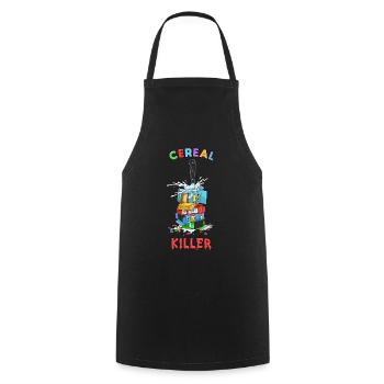 Sarkusme Dicton Noir Humour Drôle d’ironie - Tablier de cuisine - noir - Devant - AI Model Male 185 dark (185cm)