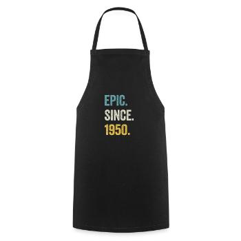 74 Years Old Epic Since 1950 74th Birthday - Cooking Apron - black - Front - AI Model Male 185 dark (185cm)