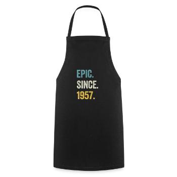 67 Years Old Epic Since 1957 67th Birthday - Cooking Apron - black - Front - AI Model Male 185 dark (185cm)