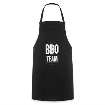 Équipe de barbecue - Tablier de cuisine - noir - Devant - AI Model Male 185 dark (185cm)