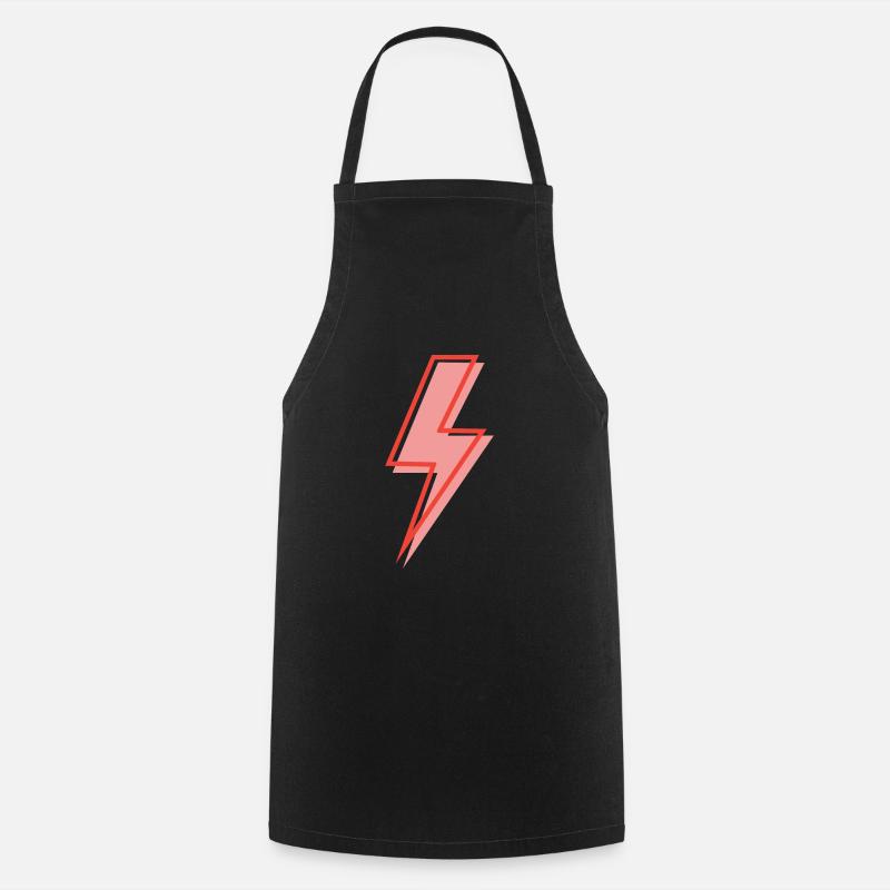 Red lightning - Cooking Apron - black