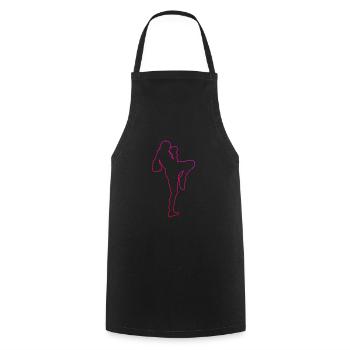 Thai Boxers Women Thai Boxing Thaiboxing Men - Cooking Apron - black - Front - AI Model Male 185 dark (185cm)