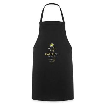 Koffein Molekül - Kaffee Chemie - Kochschürze - Schwarz - Vorne - AI Model Male 185 dark (185cm)