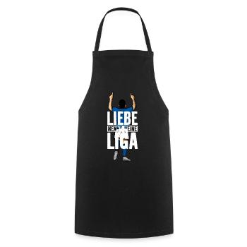 LIEBE KENNT KEINE LIGA - Kochschürze - Schwarz - Vorne - AI Model Male 185 dark (185cm)