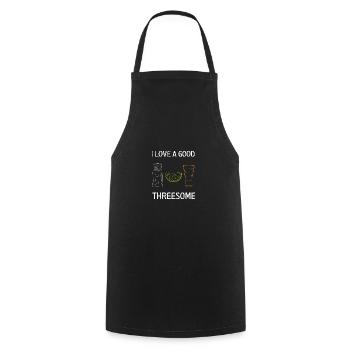 Tequila Threesome Witzig Alkohol Party Spruch - Kochschürze - Schwarz - Vorne - AI Model Male 185 dark (185cm)