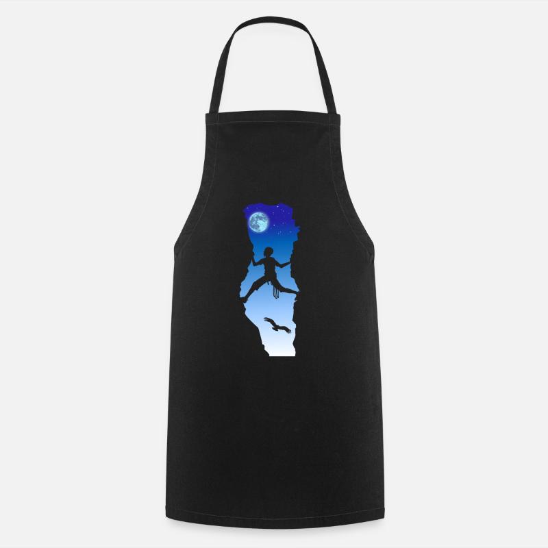 Night Climbing - Cooking Apron - black