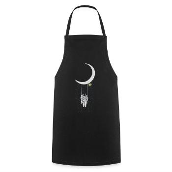 astronaut - Cooking Apron - black - Front - AI Model Male 185 dark (185cm)