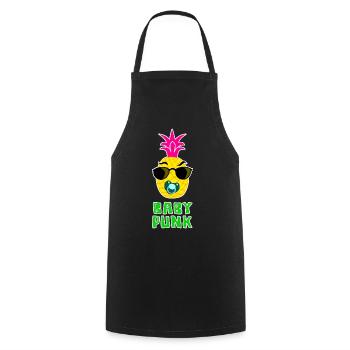 Baby Punk Ananas cool - Kochschürze - Schwarz - Vorne - AI Model Male 185 dark (185cm)