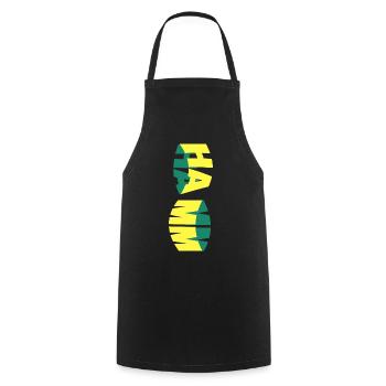 Hamm Deutschland Stadt Skyline Schrift Bunt - Kochschürze - Schwarz - Vorne - AI Model Male 185 dark (185cm)