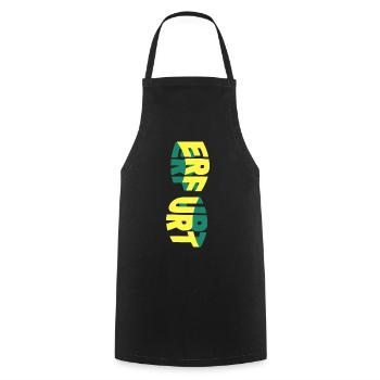 Erfurt Germany City Skyline Font Colorful - Cooking Apron - black - Front - AI Model Male 185 dark (185cm)