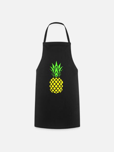 Ananas - Kochschürze - Schwarz