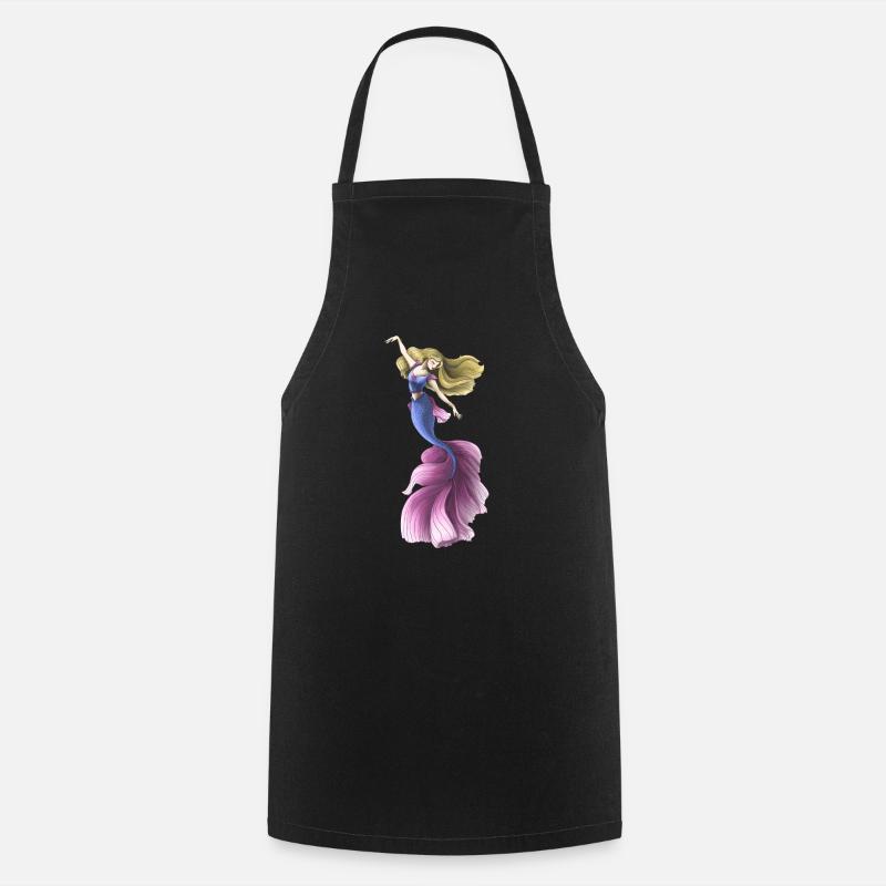 Mermaid - Cooking Apron - black