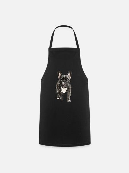 Französische Bulldogge - Kochschürze - Schwarz