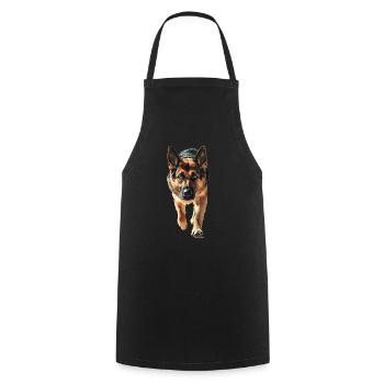Deutscher Schäferhund - Kochschürze - Schwarz - Vorne - AI Model Male 185 dark (185cm)