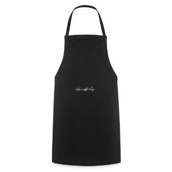 Meerestier Ozean Tier Geschenk Herzschlag Hai - Kochschürze - Schwarz - Vorne - AI Model Male 185 dark (185cm)