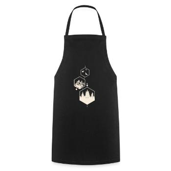 Amoureux de la nature - Tablier de cuisine - noir - Devant - AI Model Male 185 dark (185cm)
