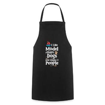 Modèle de navire Ancre de mer - Tablier de cuisine - noir - Devant - AI Model Male 185 dark (185cm)