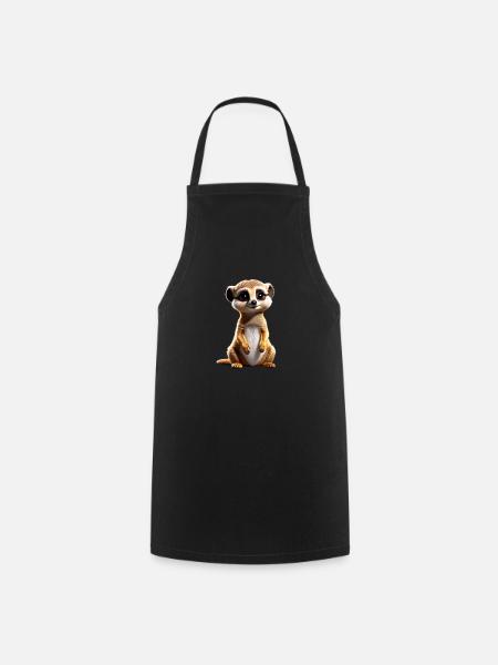 Baby Meerkat/ Baby Meerkat - Cooking Apron - black