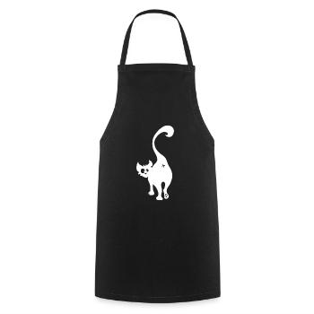 Fesses de Chat - Tablier de cuisine - noir - Devant - AI Model Male 185 dark (185cm)