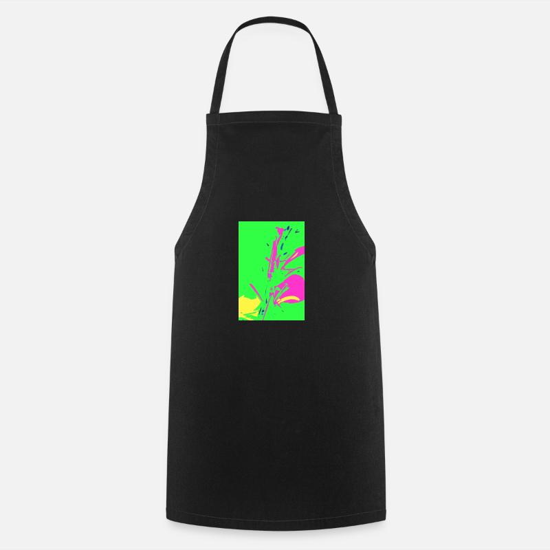 Gras in Pop Art - Kochschürze - Schwarz