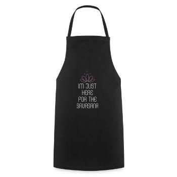 Savasana Yoga Geschenk - Kochschürze - Schwarz - Vorne - AI Model Male 185 dark (185cm)