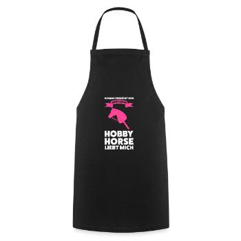 Hobby Horsing Pferd Hobby Horse Geschenk - Kochschürze - Schwarz - Vorne - AI Model Male 185 dark (185cm)