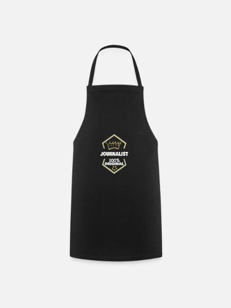 Journaliste de travail - Tablier de cuisine - noir
