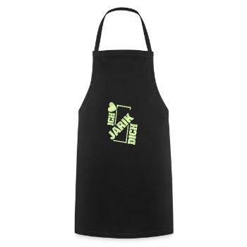 Geschenk für Jarik - Kochschürze - Schwarz - Vorne - AI Model Male 185 dark (185cm)