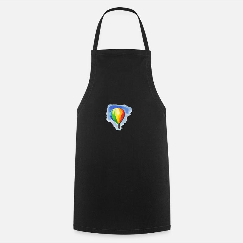 hot air balloon - Cooking Apron - black
