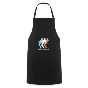 Jazz Hands Chorégraphe de danse jazz - Tablier de cuisine - noir - Devant - AI Model Male 185 dark (185cm)