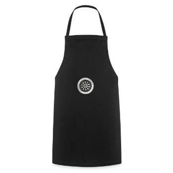 Full Moon - Dartboard - Cooking Apron - black - Front - AI Model Male 185 dark (185cm)
