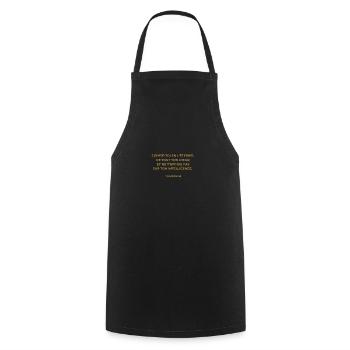 Proverbes 3:5 - Couleur Or - Tablier de cuisine - noir - Devant - AI Model Male 185 dark (185cm)