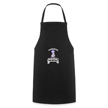 Salamander Pet Space Astronaut Axolotl - Cooking Apron - black - Front - AI Model Male 185 dark (185cm)