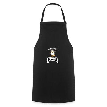 Antarctica Animal Lovers Zoo Animal Funny Penguin - Cooking Apron - black - Front - AI Model Male 185 dark (185cm)