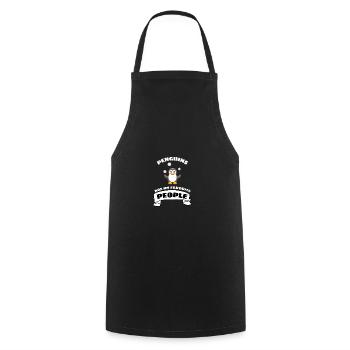 Antarctica Animal Funny Gift Sweet Penguin - Cooking Apron - black - Front - AI Model Male 185 dark (185cm)