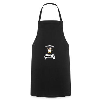 Antarctica Animal Gift Zoo Bird Funny Penguin - Cooking Apron - black - Front - AI Model Male 185 dark (185cm)