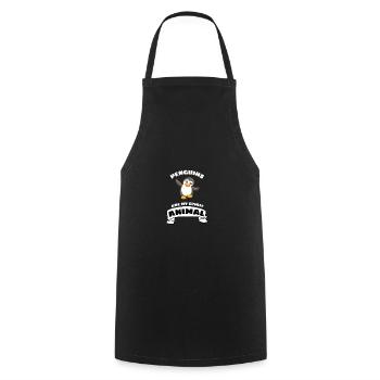 Antarctique Oiseau Zoo Animal Drôle Cadeau Pingouin - Tablier de cuisine - noir - Devant - AI Model Male 185 dark (185cm)