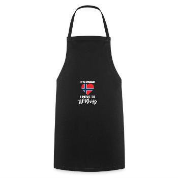 Norwegen Flagge Herz Lustiges Geschenk Norwegen - Kochschürze - Schwarz - Vorne - AI Model Male 185 dark (185cm)