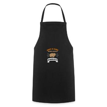 Australie Animal Girl Gift Cute Wombat - Tablier de cuisine - noir - Devant - AI Model Male 185 dark (185cm)