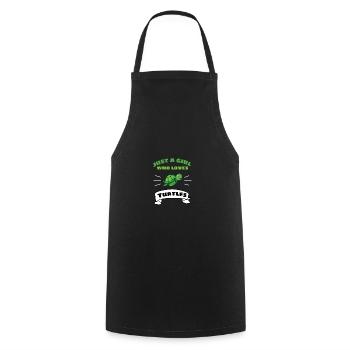 Océan Animal De Mer Animal Fille Cadeau Tortue - Tablier de cuisine - noir - Devant - AI Model Male 185 dark (185cm)