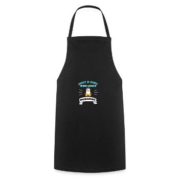 Antarctique Oiseau Zoo Animal Fille Cadeau Pingouin - Tablier de cuisine - noir - Devant - AI Model Male 185 dark (185cm)