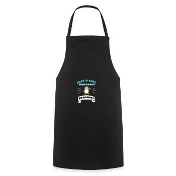 Zoo Oiseau Antarctique Animal Girl Cadeau Pingouin - Tablier de cuisine - noir - Devant - AI Model Male 185 dark (185cm)